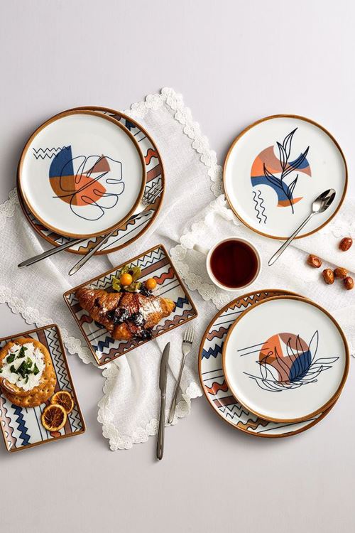 Beyaz Porland Vignetta 18 Parça 6 Kişilik İkram&Kahvaltı Takımı 